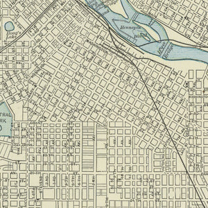 Vintage Map of Minneapolis, Minnesota 1901