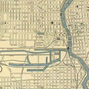 Vintage Map of Milwaukee, Wisconsin 1891