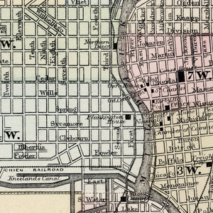 Vintage Map of Milwaukee, Wisconsin 1874