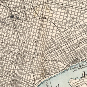 Vintage Map of Philadelphia, Pennsylvania 1893