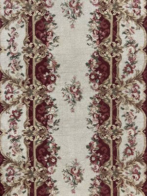 Needlepoint Runner Rug 2.5 x 10.7, Tan Runner Rug, Flatweave Runner, Aubusson European Design, Needlepoint Rug, Long Runner, Hallway Rug