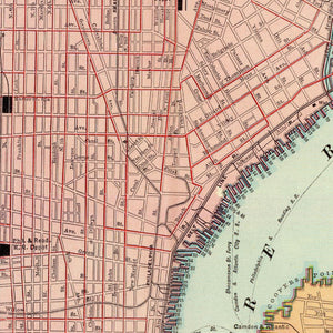 Vintage Map of Philadelphia, Pennsylvania 1897
