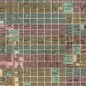 Vintage Map of Philadelphia, Pennsylvania 1836