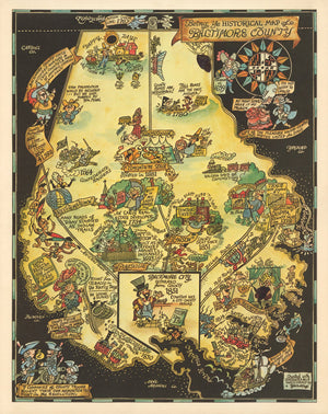 Vintage Map of Baltimore, Maryland 1935