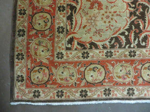6' X 8' Vintage Handmade Pakistan Floral Oriental Wool Rug Details Organic Nice