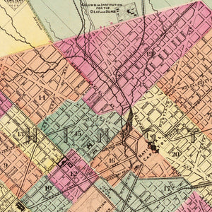 Vintage Map of Washington, DC 1873