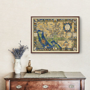 Vintage Map of Washington, DC 1926