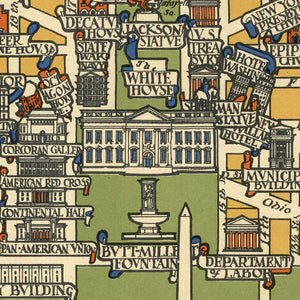 Vintage Map of Washington, DC 1926
