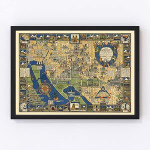 Vintage Map of Washington, DC 1926