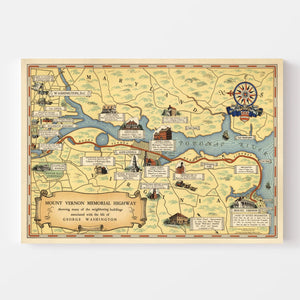 Vintage Map of Washington, DC 1932