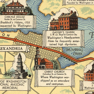 Vintage Map of Washington, DC 1932