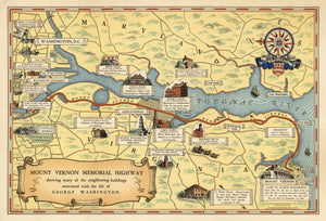 Vintage Map of Washington, DC 1932