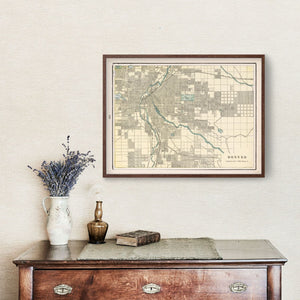 Vintage Map of Denver, Colorado 1901
