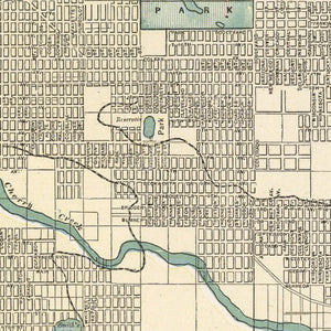 Vintage Map of Denver, Colorado 1901