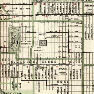 Vintage Map of Denver, Colorado 1920