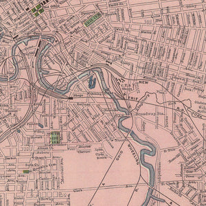Vintage Map of Cleveland, Ohio 1903