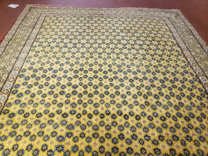 5x7 Authentic Handmade Rug Star Of David Wool Rug Green Rug Gold Rug 4x6 Rug