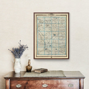 Vintage Map of Winneshiek County, Iowa 1875