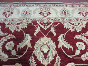 8' X 10' Vintage Fine Handmade Peshawar Agra Chobi Rug