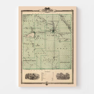 Vintage Map of Cerro Gordo County, Iowa 1875