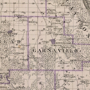 Vintage Map of Clayton County, Iowa 1875
