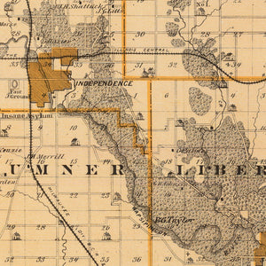 Vintage Map of Buchanan County, Iowa 1875