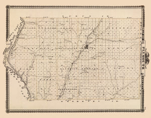 Vintage Map of Plymouth County, Iowa 1875