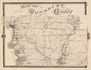 Vintage Map of Woodbury County, Iowa 1875
