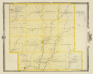 Vintage Map of Shelby County, Iowa 1875