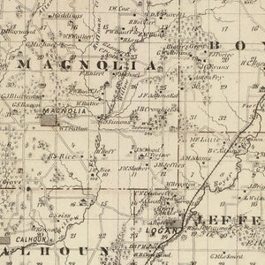 Vintage Map of Harrison County, Iowa 1875