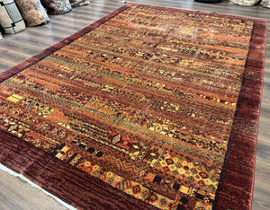 Couristan Rug 8x11 Brown Contemporary Wool Belgium Power Loomed Carpet