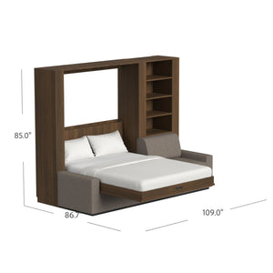 Wall Bed with Extended Sofa