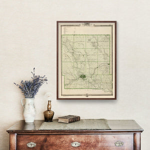 Vintage Map of Polk County, Iowa 1875