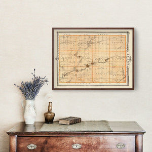 Vintage Map of Adams County, Iowa 1875