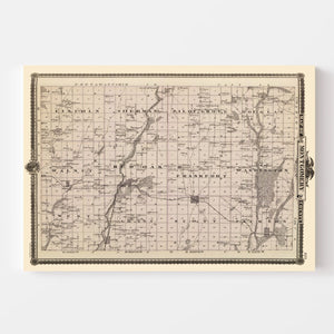Vintage Map of Montgomery County, Iowa 1875