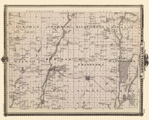 Vintage Map of Montgomery County, Iowa 1875