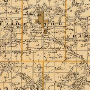 Vintage Map of Appanoose County, Iowa 1875