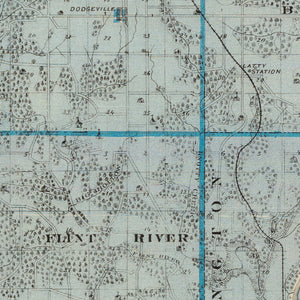 Vintage Map of Des Moines County, Iowa 1875