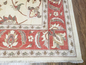 9' X 12' One-Of-A-Kind William Pak Peshawar Hand-knotted Wool Rug Nice