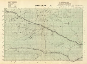 Vintage Map of Cheyenne County, Nebraska 1885