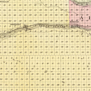 Vintage Map of Keith County, Nebraska 1885
