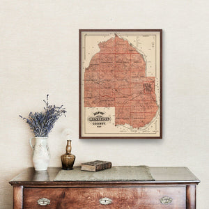 Vintage Map of Hennepin County, Minnesota 1874