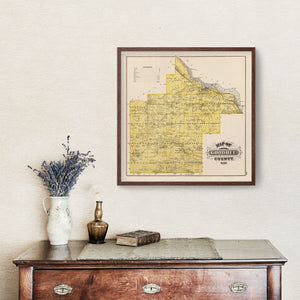 Vintage Map of Goodhue County, Minnesota 1874