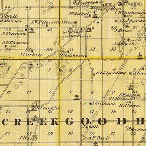Vintage Map of Goodhue County, Minnesota 1874