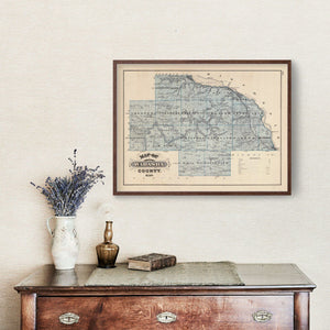 Vintage Map of Wabasha County, Minnesota 1874