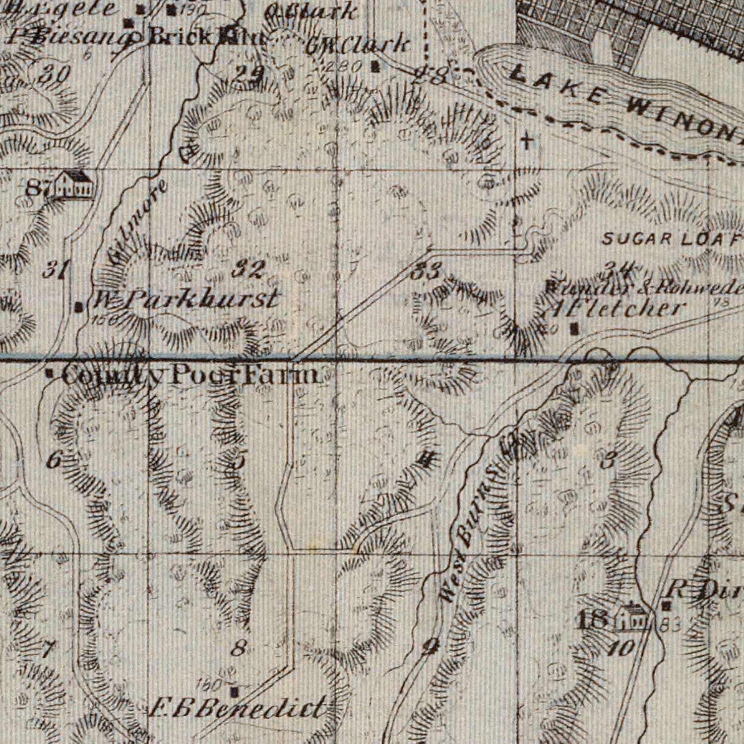 Vintage Map of Winona County, Minnesota 1874