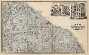 Vintage Map of Winona County, Minnesota 1874