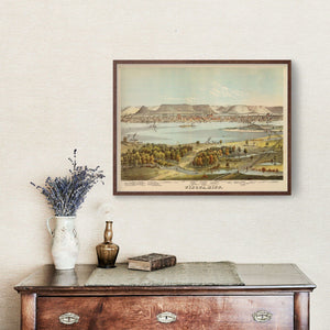 Vintage Map of Winona County, Minnesota 1874