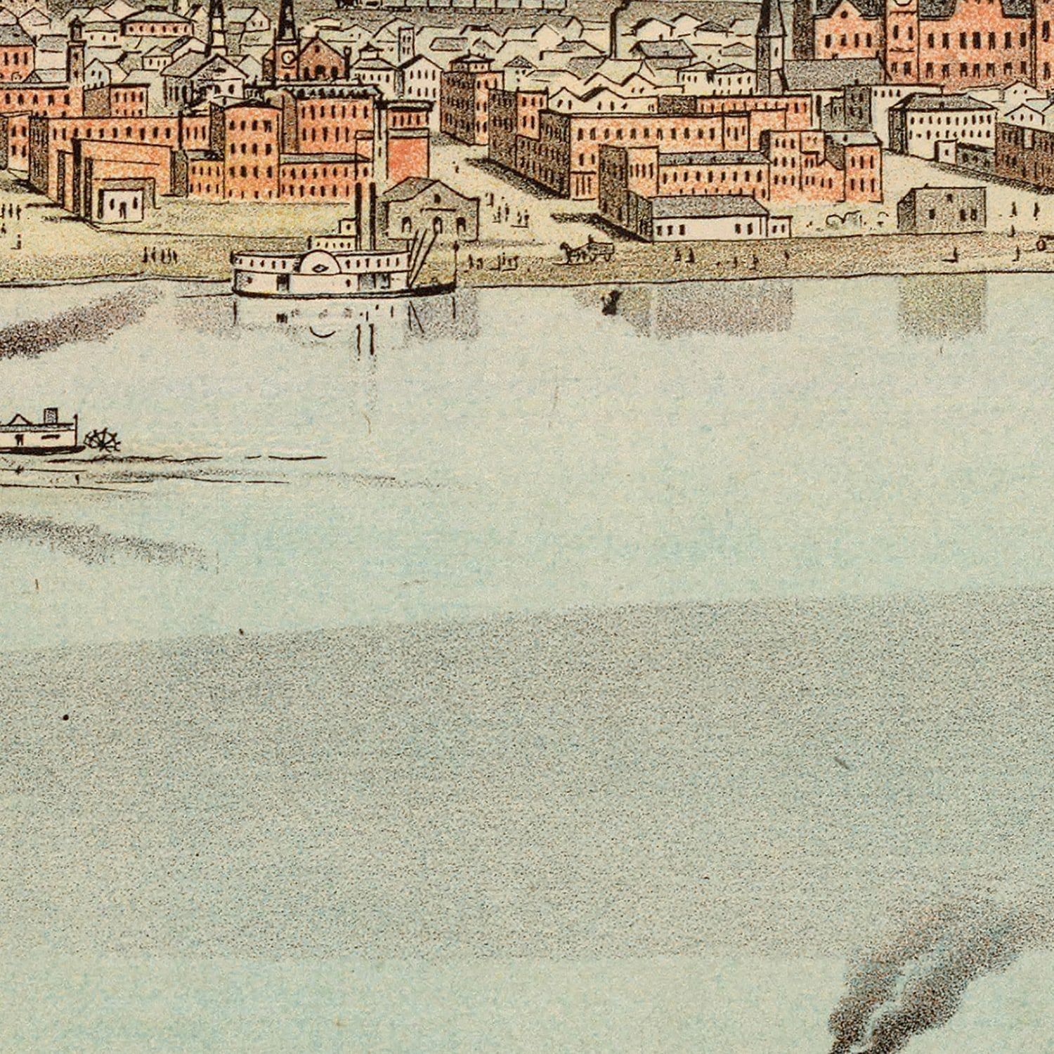 Vintage Map of Winona County, Minnesota 1874