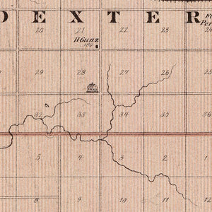 Vintage Map of Mower County, Minnesota 1874